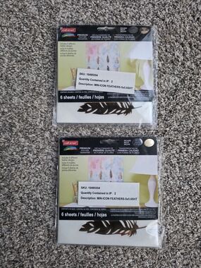 Premium Feather Transfers - Black